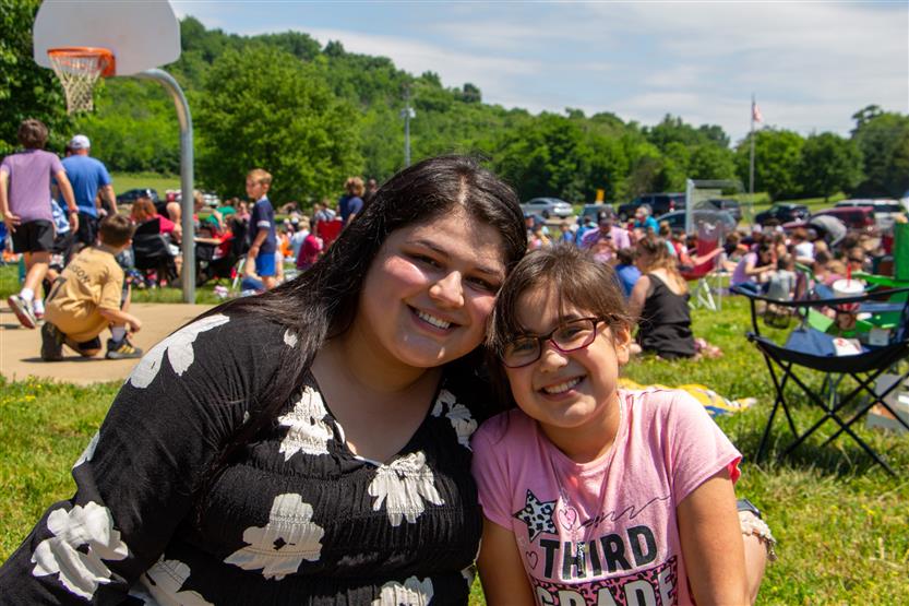 Elementary students enjoy time outside